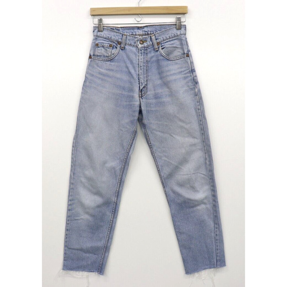 Levi's 626 Vintage Philippines Denim Jeans Raw Hem 28X27 Leather Tag - Picture 1 of 14